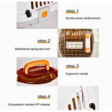 Rubeku Pet Carrier Portable Crate Black